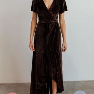 Baltic born velvet bridesmaid dress